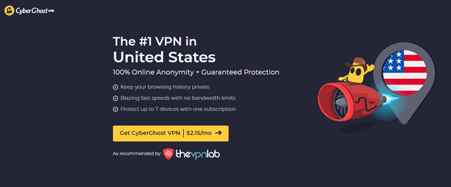 CyberGhost VPN Homepage