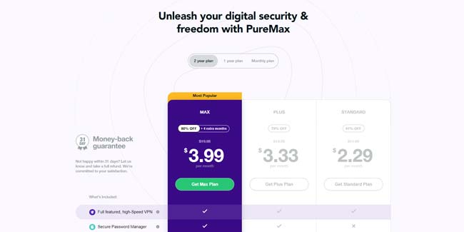 PureVPN Review Pricing