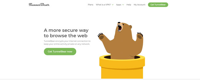 TunnelBear VPN Homepage