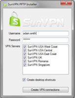 SunVPN interface