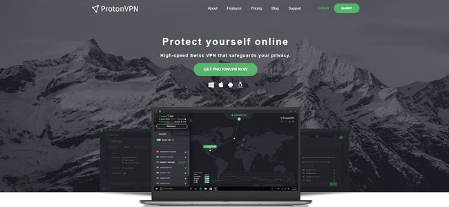 ProtonVPN Homepage 