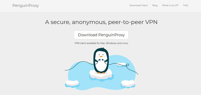 PenguinProxy homepage