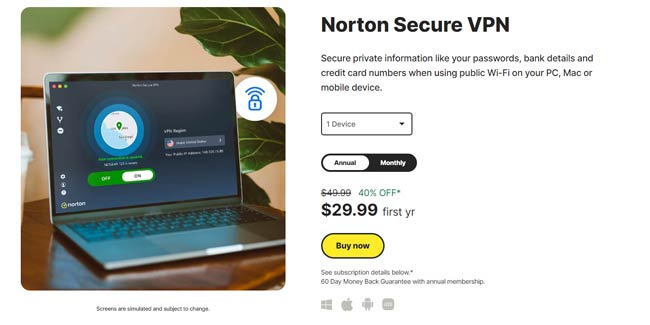 Norton Secure VPN Review Pricing