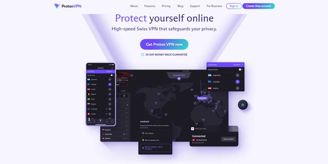 Proton VPN Homepage Easy-to-use VPN